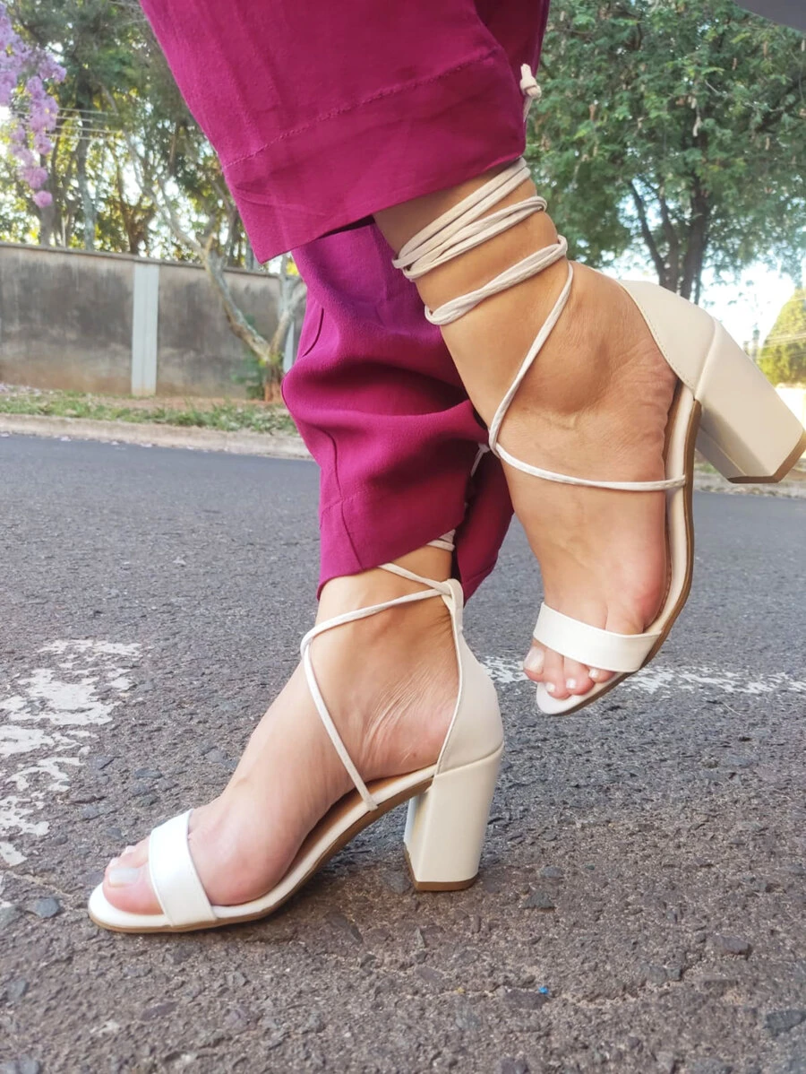 Women Heeled Sandals - trắng - Xem 1