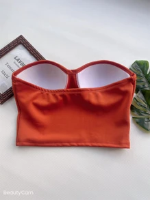 Women Tank Tops & Camis - 鏽棕色 - 查看 2