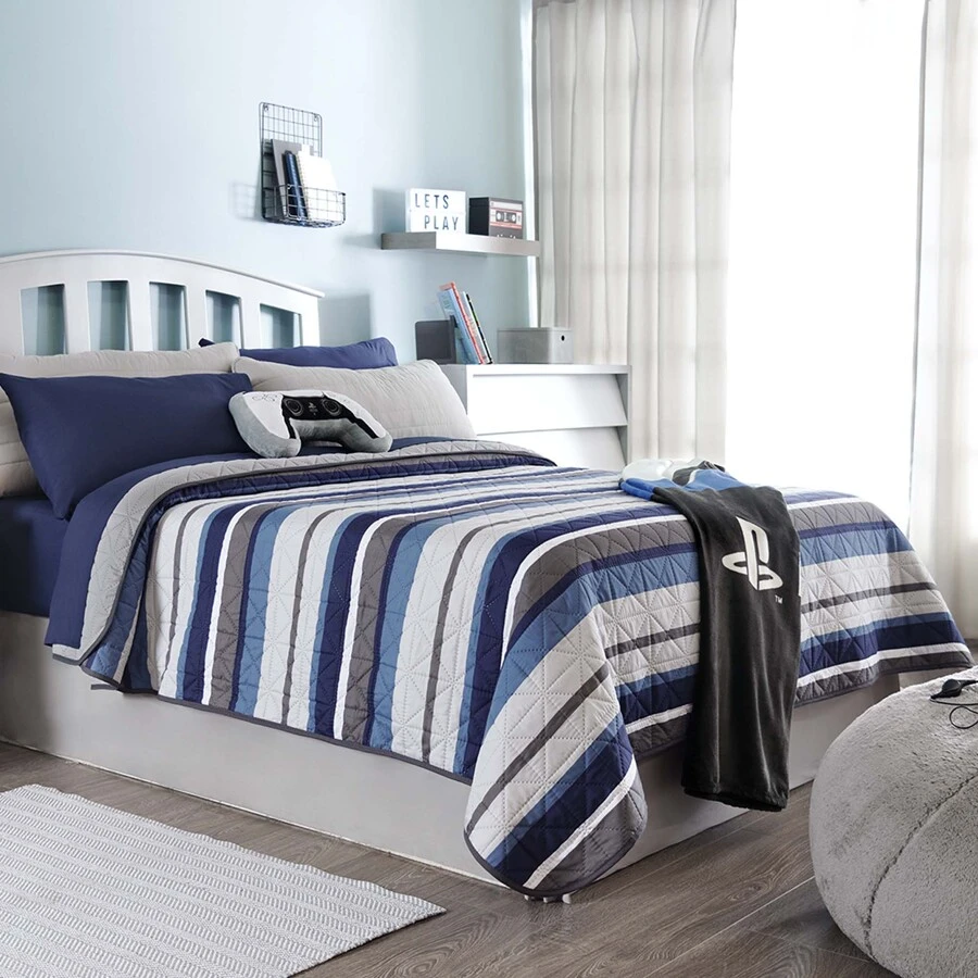 Novo Light Duvet Prints To Choose From Double View - Blue - View 1
