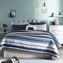 Novo Light Duvet Prints To Choose From Double View - Blue - View 4