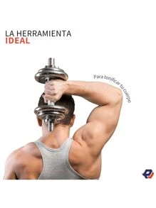 PICOOL Dumbbell Kit Weights With Barbell Exercise Discs Gym 20kg - 藍色 - 查看 4