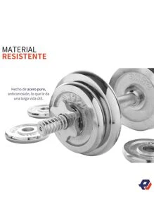 PICOOL Dumbbell Kit Weights With Barbell Exercise Discs Gym 20kg - 藍色 - 查看 7