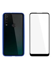 Funda Magnética de 360 grados de protección incluido Mica Cristal para Moto G8 Play - Azul - Ver 1