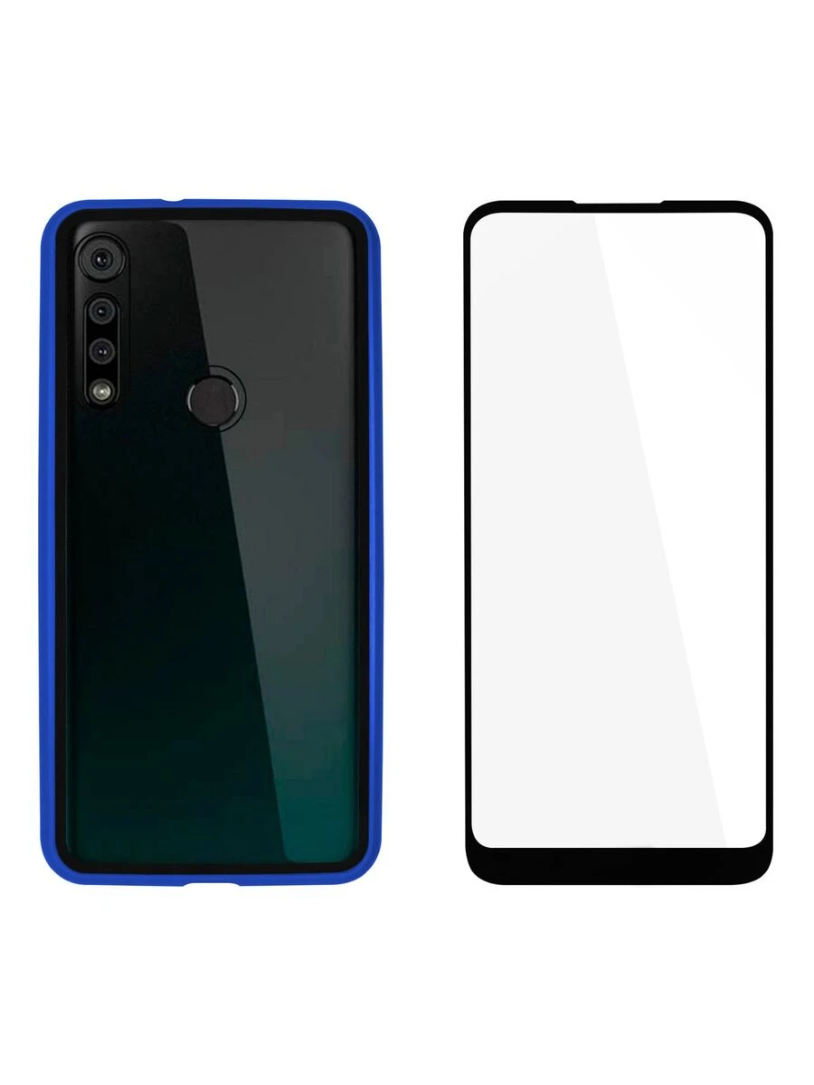 Funda Magnética de 360 grados de protección incluido Mica Cristal para Moto G8 Play - Azul - Ver 1