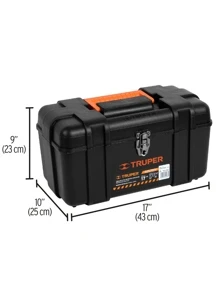 Caja para herramienta de 17" industrial, broches metálicos 19656 - Negro - Ver 2