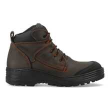 Men's Work Boot With Protective Industrial Steel Cap Comfortable Genuine Leather M90 - 棕色 - 查看 2