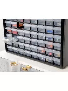 Organizer With 64 Drawers, Truper10895 - 黑色 - 查看 3