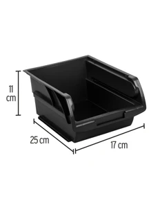 Gaveta apilable de plástico, 24.5 x 17 x 11 cm 10890 - Negro - Ver 2