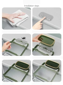 1pc Multifunction Drain Rack - Green - View 3