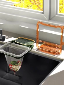 1pc Multifunction Drain Rack - Green - View 2