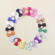 20入組兒童蝴蝶結裝飾髮圈適用於頭髮裝飾用品