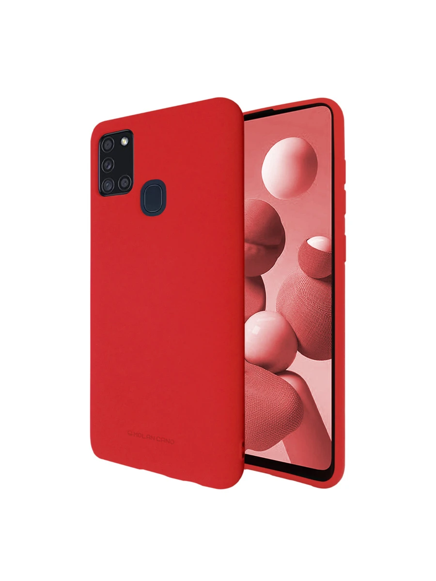 Funda de Silicon Suave Molan Cano para Galaxy A21s - Rojo - Ver 1