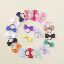 20入組兒童蝴蝶結裝飾髮圈適用於頭髮裝飾用品