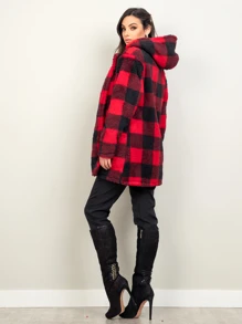 Women Faux Fur Coats - 紅色 - 查看 6