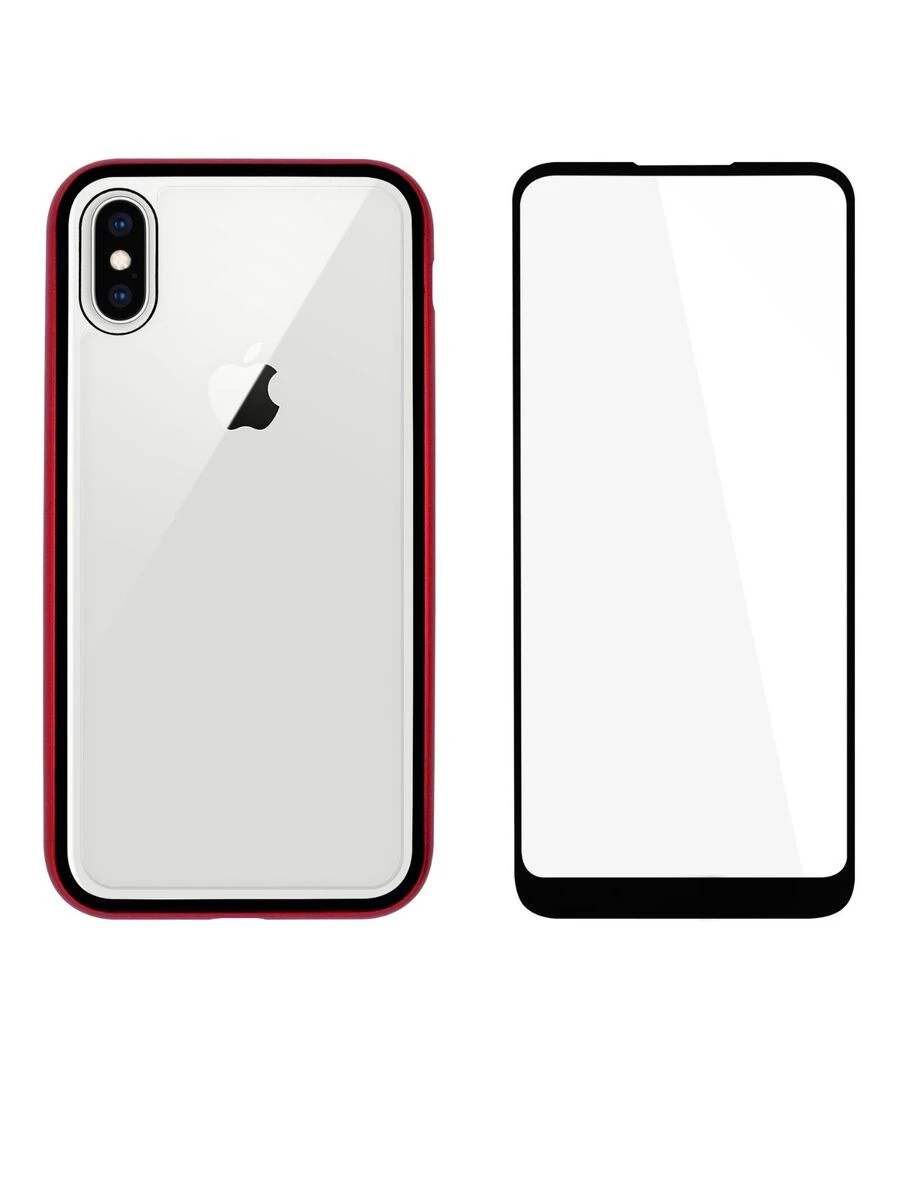 Funda Magnética de 360 grados de protección incluido Mica Cristal para iPhone 8 Plus - Rojo - Ver 1