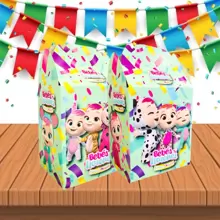 20 Dulceros de Bebes Llorones Caricatura Cumpleaños Fiesta Aguinaldo Bolo Dulceras Caja Cajita - Negro - Ver 1