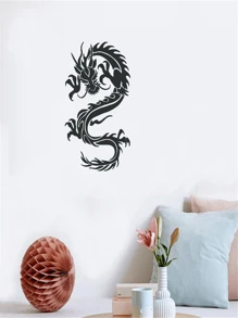 1入組中國龍紋牆貼 - 黑色 - 查看 4
