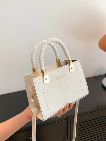 Mini New Style Fashionable Handbag With Letter Print And Adjustable Shoulder Strap Shoulder Bag,Clutch Bag,Clutch Minimalist,Classic,Funky Leather Small Bag,Square Bag,Starwomen,Ladies,Lover-Travel,Work & Office,Prom,Party,Weekend And Holiday,Travel Holiday Essentials , Valentine's Day , Valentine's Day