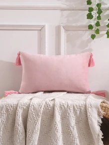 Miater 1 Cái Không Làm Đầy Tua Rua Trang Trí Vỏ Gối Màu Hồng Ném Gối, Không Gối Chèn, Thích Hợp Cho Ghế Sofa, Phòng Khách - Hồng - Xem 6