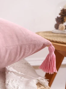 Miater 1 Cái Không Làm Đầy Tua Rua Trang Trí Vỏ Gối Màu Hồng Ném Gối, Không Gối Chèn, Thích Hợp Cho Ghế Sofa, Phòng Khách - Hồng - Xem 3