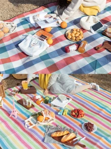 件格紋圖案防水戶外旅行桶 - 藍白色 - 查看 7