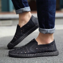 Casual Fashionable Breathable Slip-on Loafers - Black - View 3