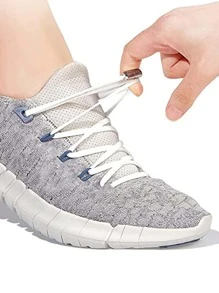 2 chiếc dây giày đàn hồi không buộc - Màu Khaki - Xem 5