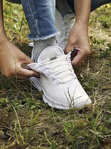 2 chiếc dây giày đàn hồi không buộc - Màu Khaki - Xem 6