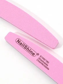 NailShine 10支装 100/180目 新月形可水洗海绵指甲抛光锉 双面指甲打磨锉 美甲棒 指甲抛光打磨锉，美甲用品，美甲工具，美甲艺术工具，返校季，美甲，美甲工具（适用于假指甲） - 粉色 - 查看 8