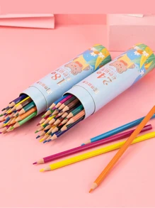 1pc Barrel Pack Colored Oil-based Painting Pencils - Blue - View 4