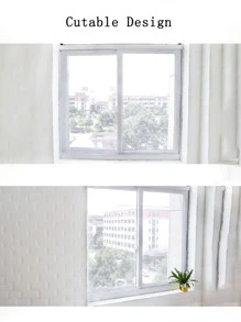 1pc Self Adhesive Window Screen - White - View 3