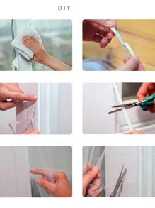 1pc Self Adhesive Window Screen - White - View 6