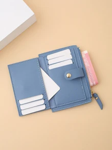Women Simple Wallet PU Leather Female Purse Mini Solid Multi-Card Holder Coin Purse Bag Present Gifts For Teachers