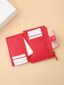 Portofel simplu pentru femei, din piele PU, pentru femei, mini suport pentru carduri multiple, portmonee, accesorii cadou