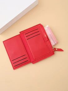 Portofel simplu pentru femei, din piele PU, pentru femei, mini suport pentru carduri multiple, portmonee, accesorii cadou