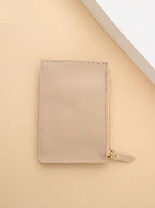 Ví da PU đơn giản cho nữ, mini, chắc chắn, đựng được nhiều loại thẻ, tiền xu, tiền mặt, nhân viên văn phòng, dành cho nữ, đi làm, đi học, đi làm, kỷ niệm, quà tặng sinh nhật, ngày lễ tình nhân, quà tặng cho giáo viên, công sở, giản dị, dành cho nữ, ví, ví nhỏ - Màu be - Xem 8