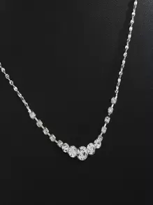 3pcs Rhinestone Decor Wedding Accessories Set White Rhinestone