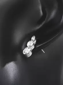 3pcs Rhinestone Decor Wedding Accessories Set White Rhinestone
