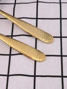 4pcs/set Gift Boxed Knife Fork Spoon Cutlery Set - Gold - View 5