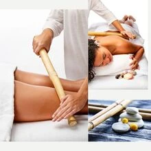 Kit 7 Natural Bamboo Sticks Handmade Bambutherapy Body Massage / Whole Body