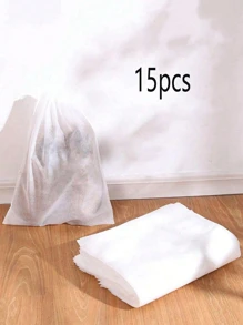 15 件日常旅行无纺布轻质折叠鞋子收纳包旅行收纳鞋配件鞋盒鞋子收纳袋鞋袋房间用品靴袋鞋盒鞋子收纳盒鞋子收纳配件旅行度假邮轮夏季假期旅行包旅行用品大学宿舍家庭学校必备品 - 白色 - 查看 2