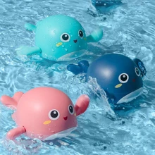 1pc Plastic Bathtub Toy, Cute Random Color Whale Design Bath Toy For Kids