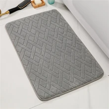1pc Grey 3d Diamond Shaped Thickened Bath Mat, Fast Drying & Absorbent, Non-Slip Mat For Bathroom, Suitable For Shower Door In Front Of Bathtub Entryway Decor - Grey - View 2