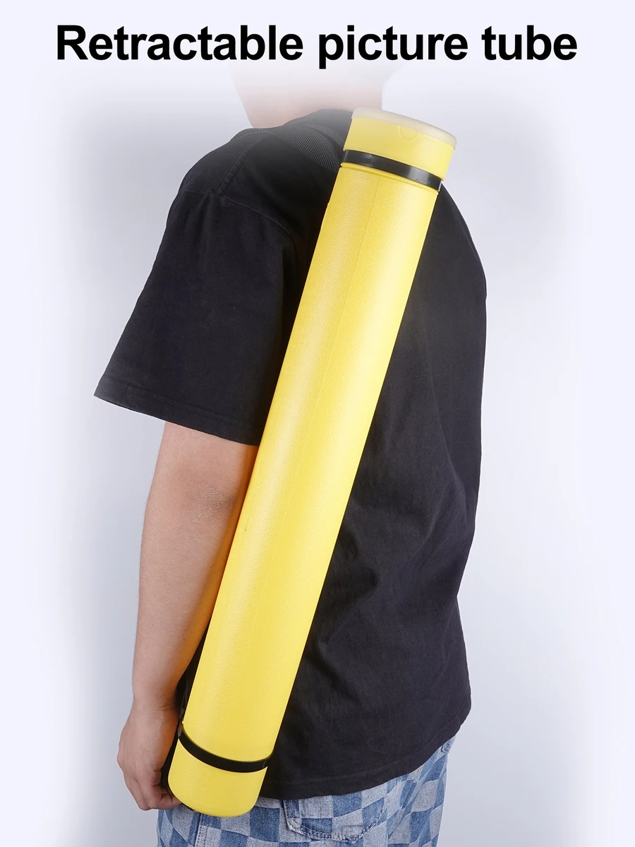 1pc Telescopic Sketch Tube - Yellow - View 1