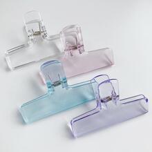 4pcs Clear Plastic Binder Clip - Clear - View 2