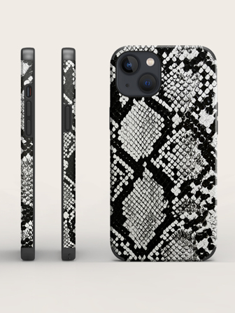 1pc Snake Skin Texture Phone Case, Personalized Minimalist Luxury Animal Element Design, Embossed Snake Skin Pattern, Shock-Proof, Sound-Enhancing, Soft Leather Finish, Compatible With IPhone 17 Pro Max/16 Pro Max/12 Pro/13/14 Plus/15 Pro Max/16 Pro Max, IPhone 11/13 Pro, Galaxy S24 Ultra, Great Gift