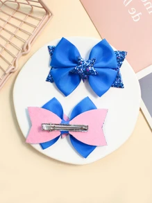 2 piezas Pinzas de pelo con forma de estrella con lentejuelas de resina, adecuadas para niños