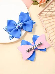 2 piezas Pinzas de pelo con forma de estrella con lentejuelas de resina, adecuadas para niños