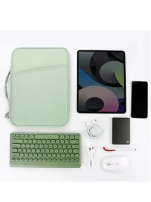 1pc Compatible With IPad Storage Bag Protective Sleeve Tablet Bag 10.8 Inch Liner Bag Protective Carrying Case With Pocket - Green - View 7