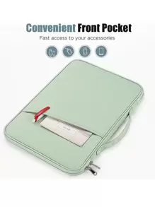 1pc Compatible With IPad Storage Bag Protective Sleeve Tablet Bag 10.8 Inch Liner Bag Protective Carrying Case With Pocket - Green - View 6